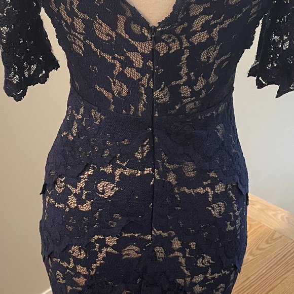 Belle by Badgley Mischka - Floral Embroidered Gown - Picture 6 of 7